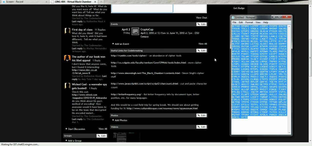 Crack a Monoalphabetic Substitution Cipher: Step 1/3 π