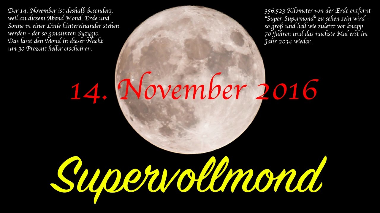 Supervollmond am 14.11.2016: Das besondere Supermoon-Ereignis