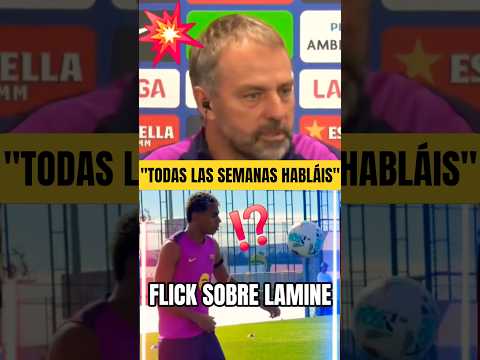 ¿CÓMO ESTÁ LAMINE? 👉 FLICK RESPONDE 💥FC BARCELONA VS ELCHE #laliga #shorts #barça #lamineyamal