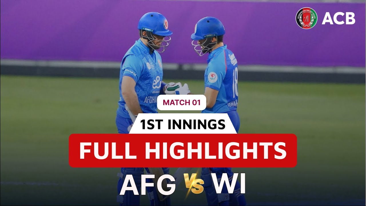 Afghanistan vs West Indies 1st T20I Highlights | Jan 19, Dubai