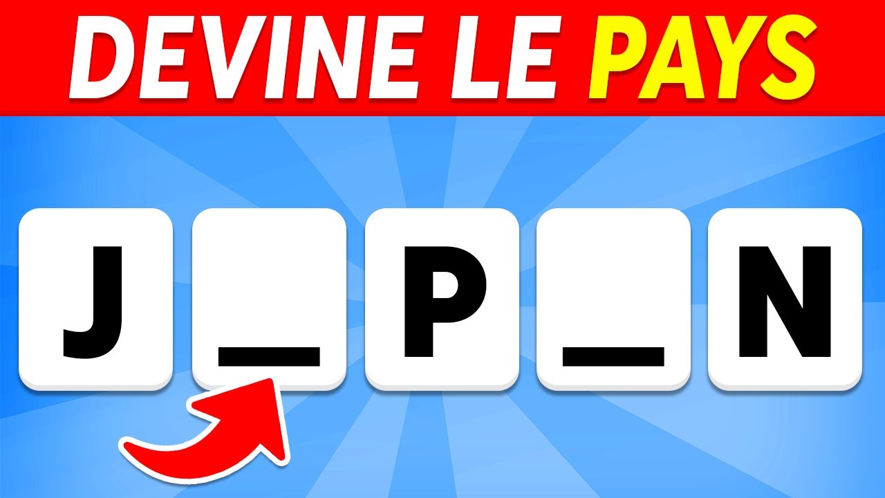 Devine 60 pays sans voyelles en 3 secondes