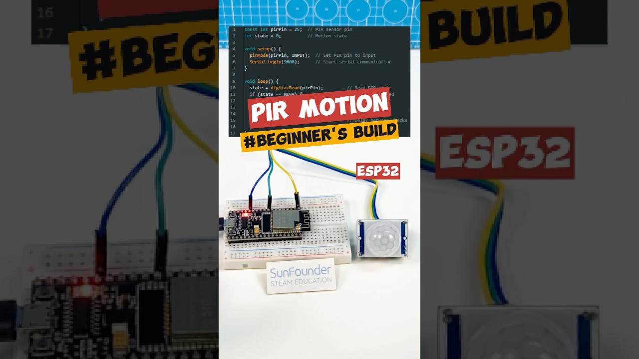 ESP32 PIR Motion #arduino #electronics #engineering #arduinoproject #electricalengineer #esp32