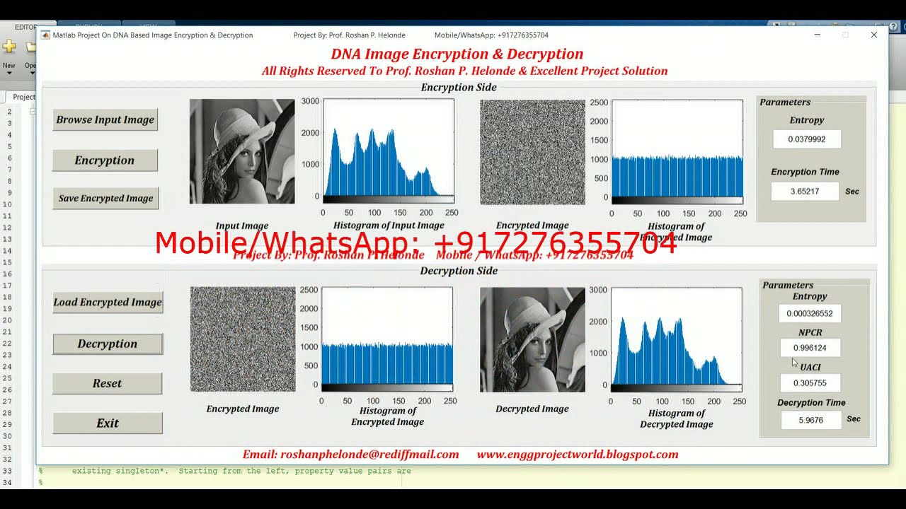 Secure DNA Image Encryption & Decryption in MATLAB π | Full Source Code & Project