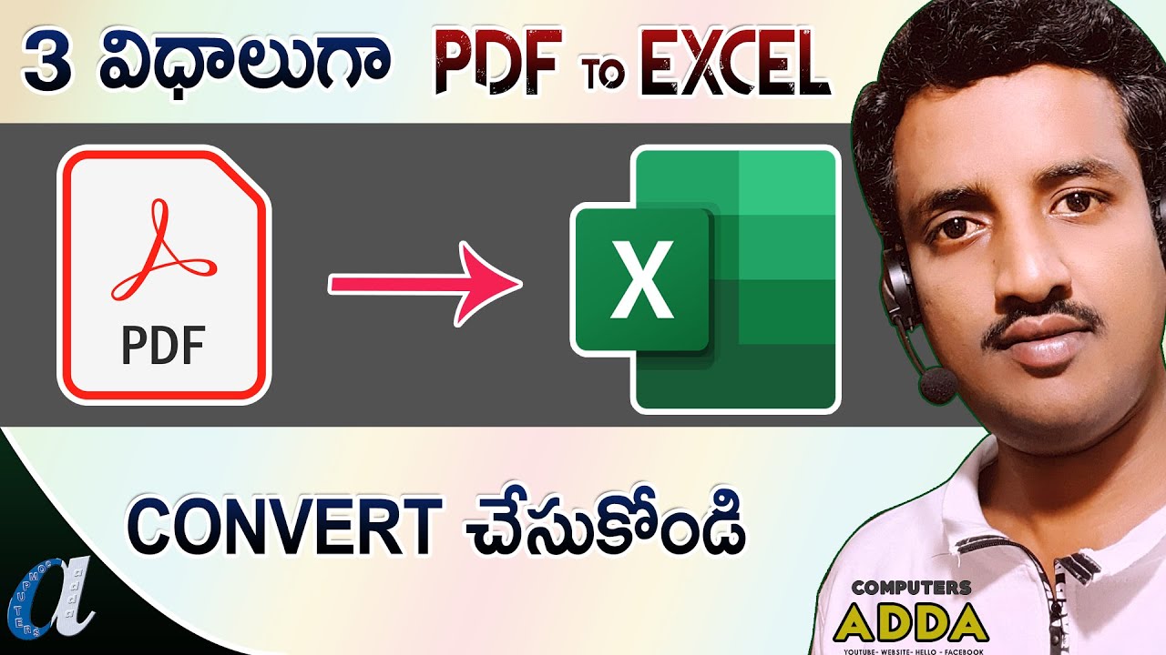 PDF to Excel in Telugu: 3 Easy Methods 📊