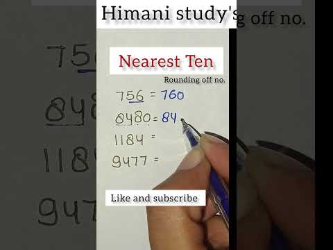 Rounding these no. to the nearest Ten #round #nearest #ten #trick #tending #mathstricks