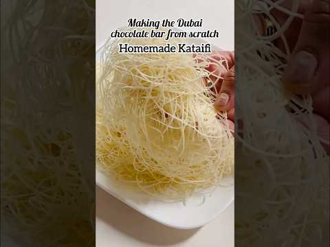 Homemade Kataifi Dough | Kadayif Pastry Recipe | Shredded Phyllo Dough #shorts #kataifi #kadayif
