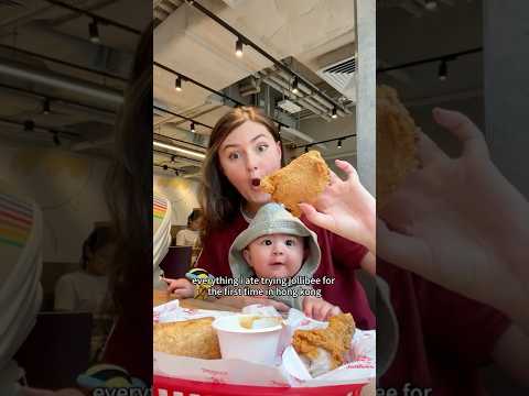 Trying Jollibee in Hong Kong 🐝 #lifeabroad #travel #jollibee #hongkong #expatlife