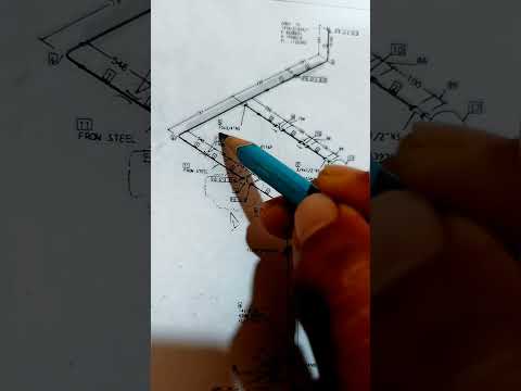 U-Bolt support of process piping, isometric drawing #piping #fabrication #isometric