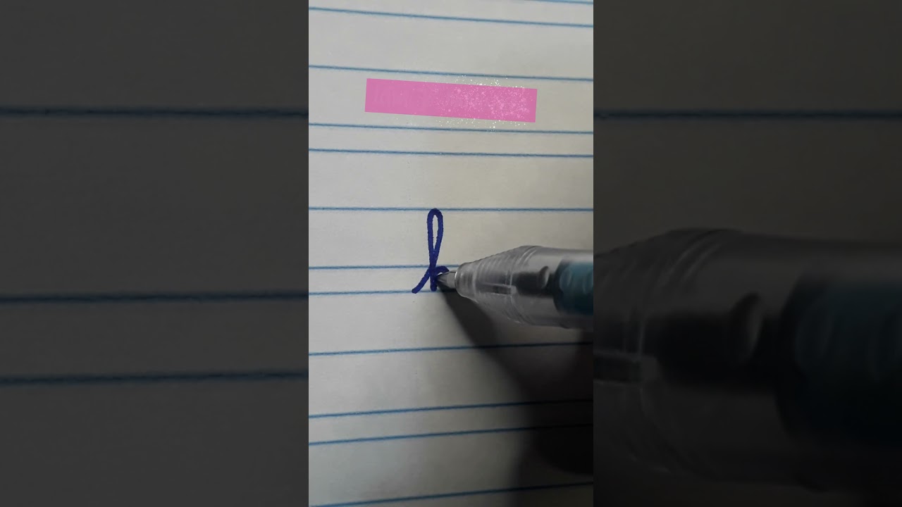 Letra 'k' Minúscula Cursiva ✍️ #Caligrafia