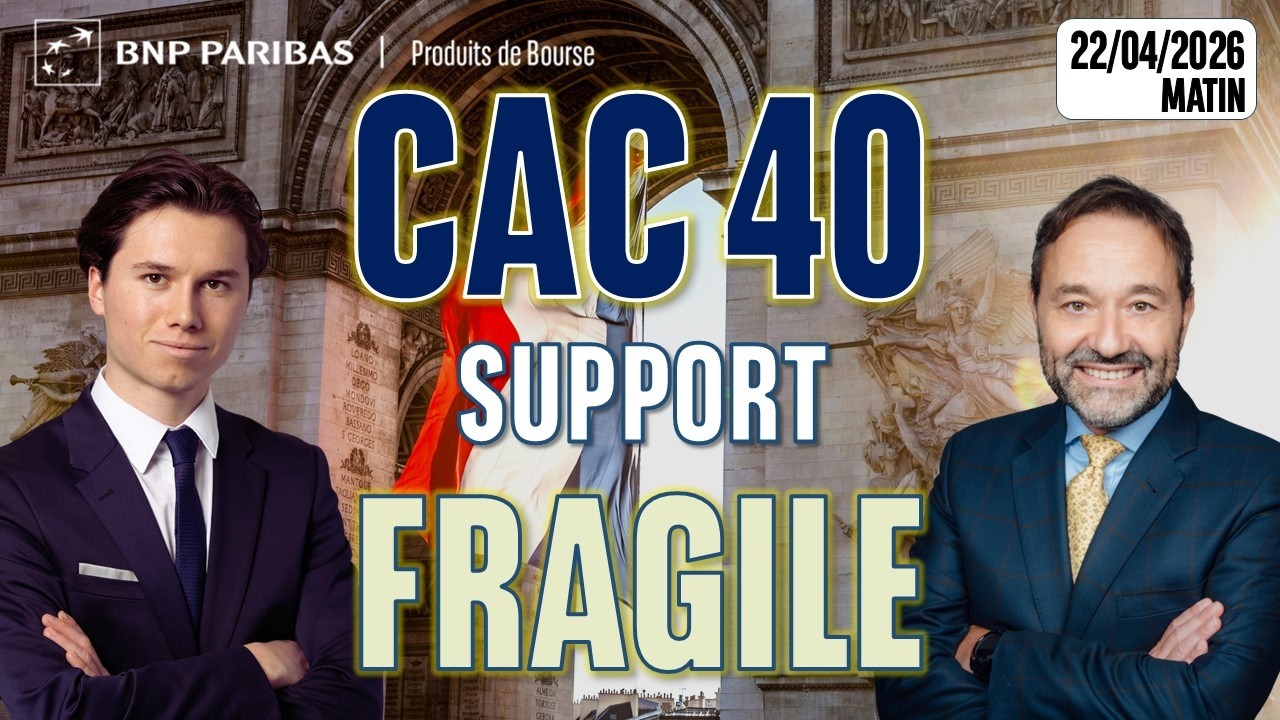 CAC 40: Support Fragile ⚠️ - Marchés 22/04/2026
