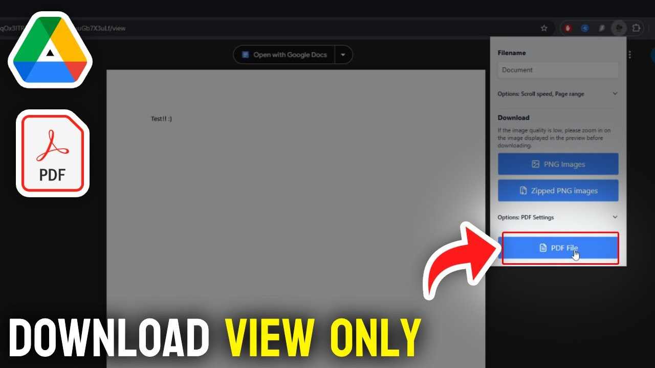Guide to Downloading View Only PDF Files from Google Drive