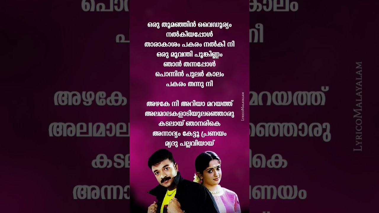 Aaru paranju song lyrics malayalam | #jayasurya #kavyamadavan #songlyrics #malayalam