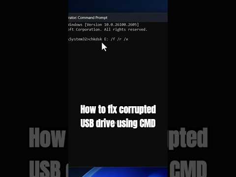 How to Fix Corrupted USB Drive in Seconds Using CMD (Simple Trick!)