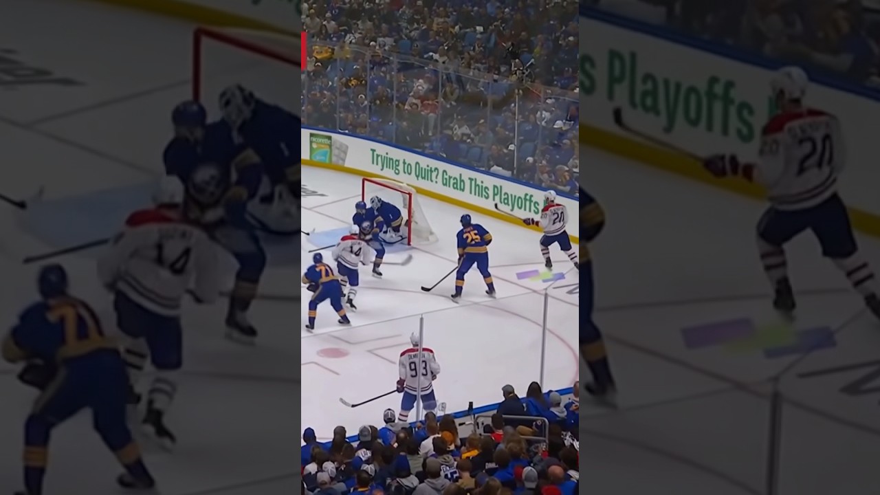 Nick Suzuki scores vs Sabres in Game 5 #nhl #hockey #stanleycupplayoffs #canadiens