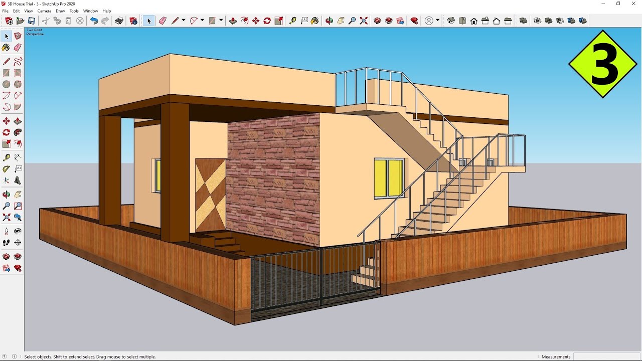 SketchUp House Tutorial for Beginners 🏡
