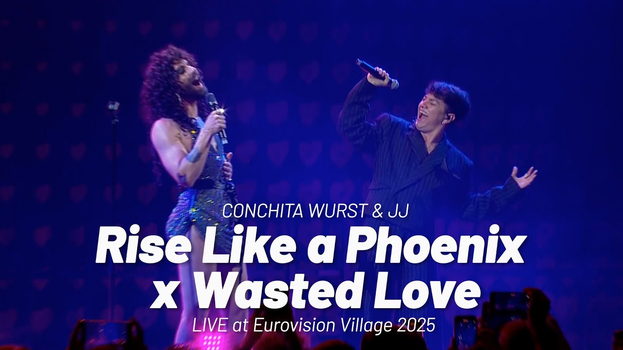 Conchita Wurst & JJ Perform 'Rise Like a Phoenix' & 'Wasted Love' Live at Eurovision Village 🎤