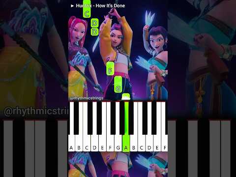 Huntrix - How It's Done | KPop Demon Hunters | Piano Tutorial #shorts #netflix