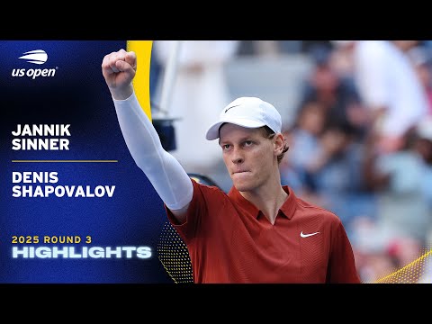 Jannik Sinner vs. Denis Shapovalov Highlights | 2025 US Open Round 3