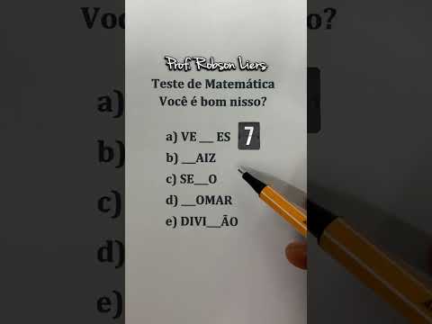 TESTE DE MATEMÁTICA - Prof Robson Liers