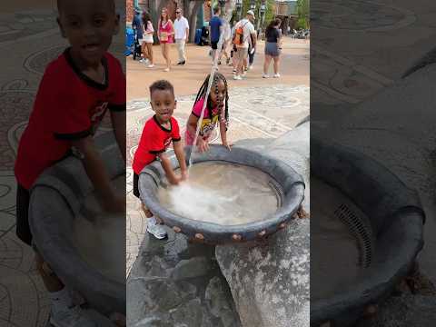 Mj and londyn gets in trouble for playing in water #shorts
