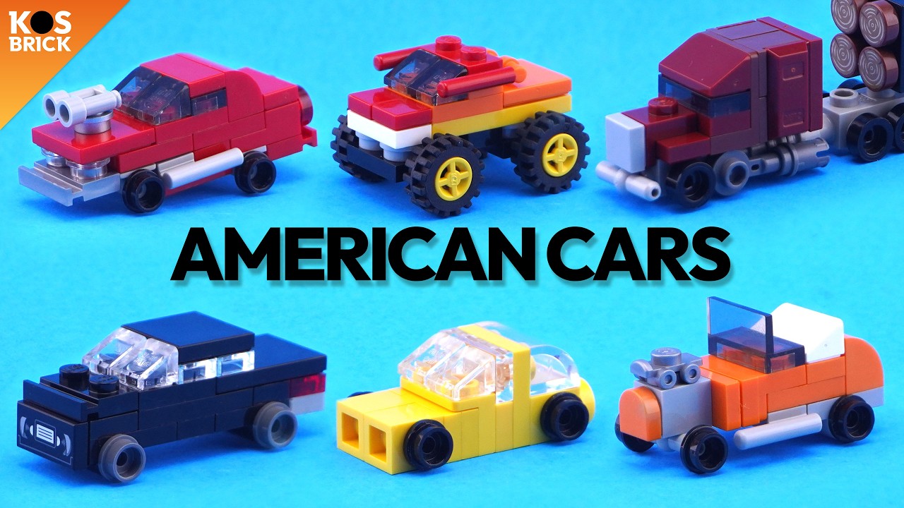 Lego American Cars City Mini Vehicles Part 15 🚗