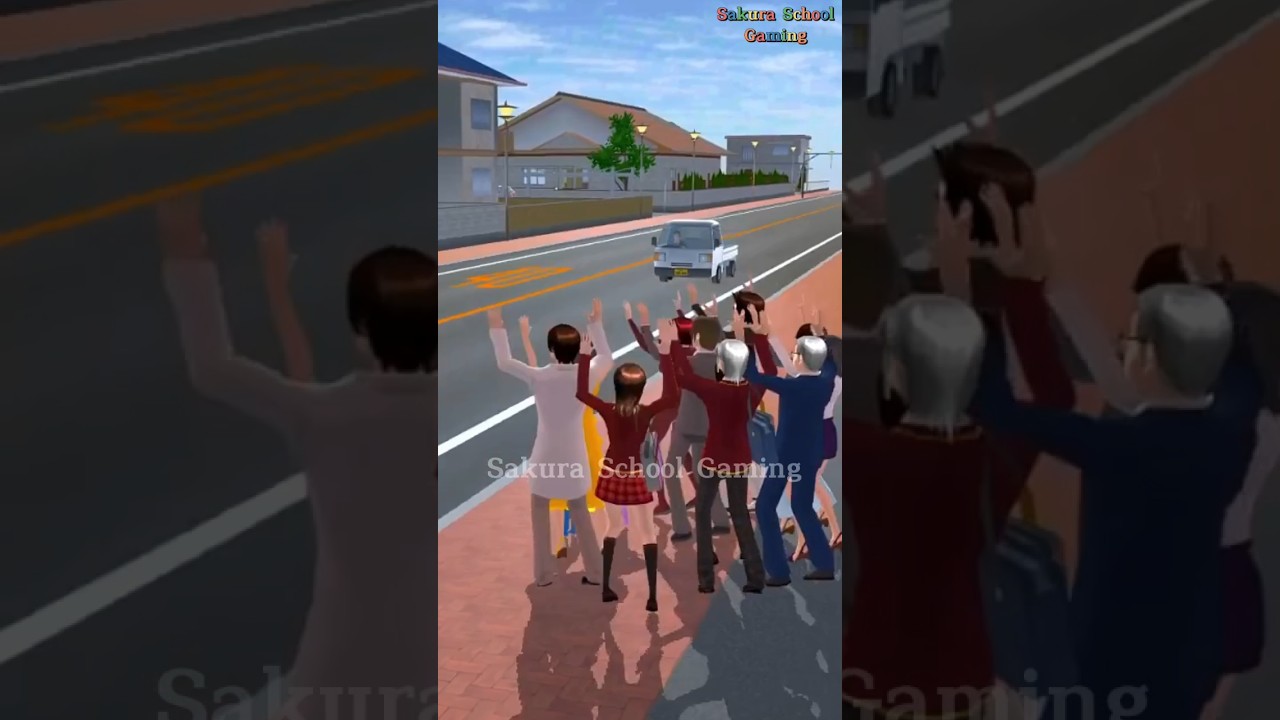 Viral Telolet Om! 😄 Seru dan Menghibur di Sakura School Simulator #Shorts