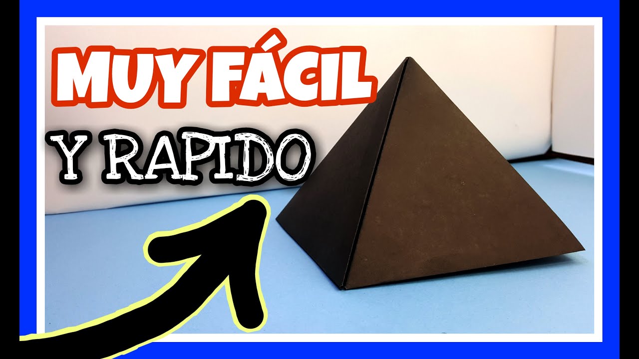 Como Hacer una PIRAMIDE de Papel PASO A PASO【ORIGAMI】Rapido y FACIL *3D*