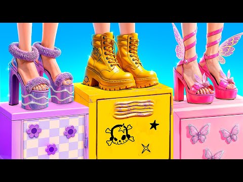 Tantangan Satu Warna! Cewek Merah Muda vs Cowok Kuning vs Cewek Violet! Makeover Ekstrim