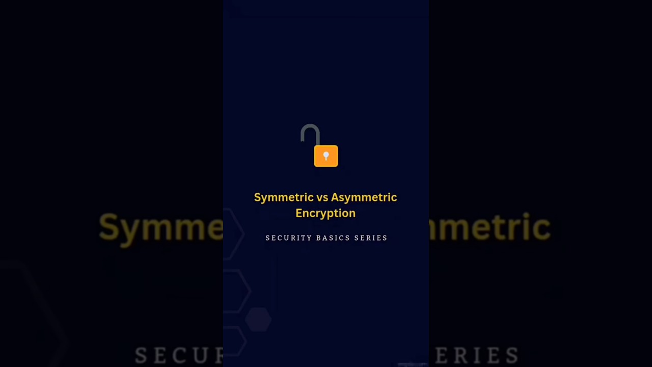 Symmetric vs Asymmetric Encryption Explained 🔐 | Cybersecurity Basics
