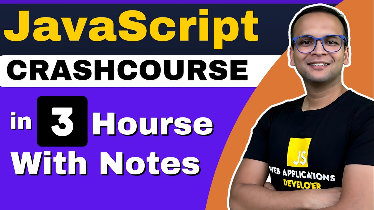 JavaScript Crash Course 2024 | Learn in Hindi with Notes & Certificate 🚀