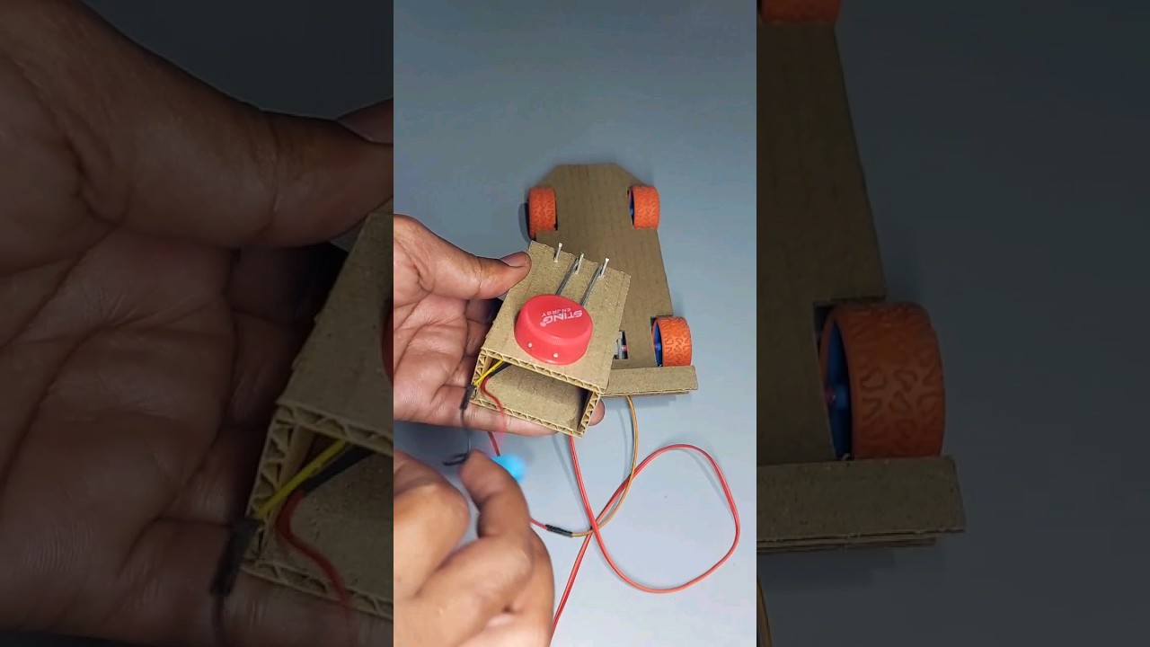 Build Your Own Cardboard RC Car with a 9V Battery π