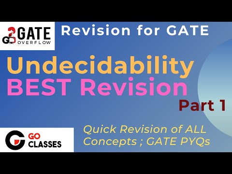 Decidability and Undecidability : BEST Quick Revision : Part 1