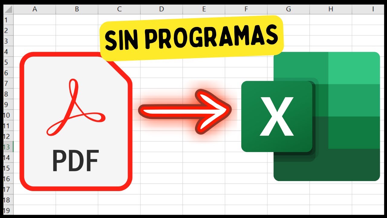 Convierte PDF a Excel Gratis y Sin Programas 🔄