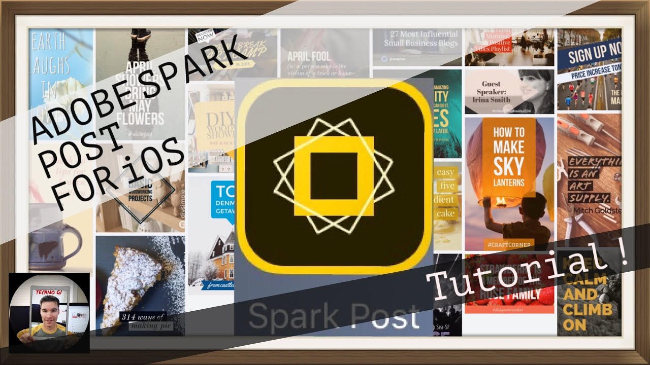 Adobe Spark Post App for iPad, iPhone,  iOS Tutorial