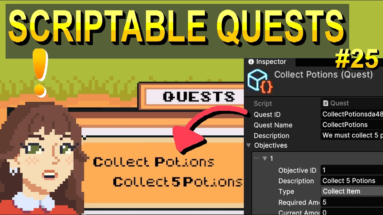 Create a Quest System with Scriptable Objects - Top Down Unity 2D #25