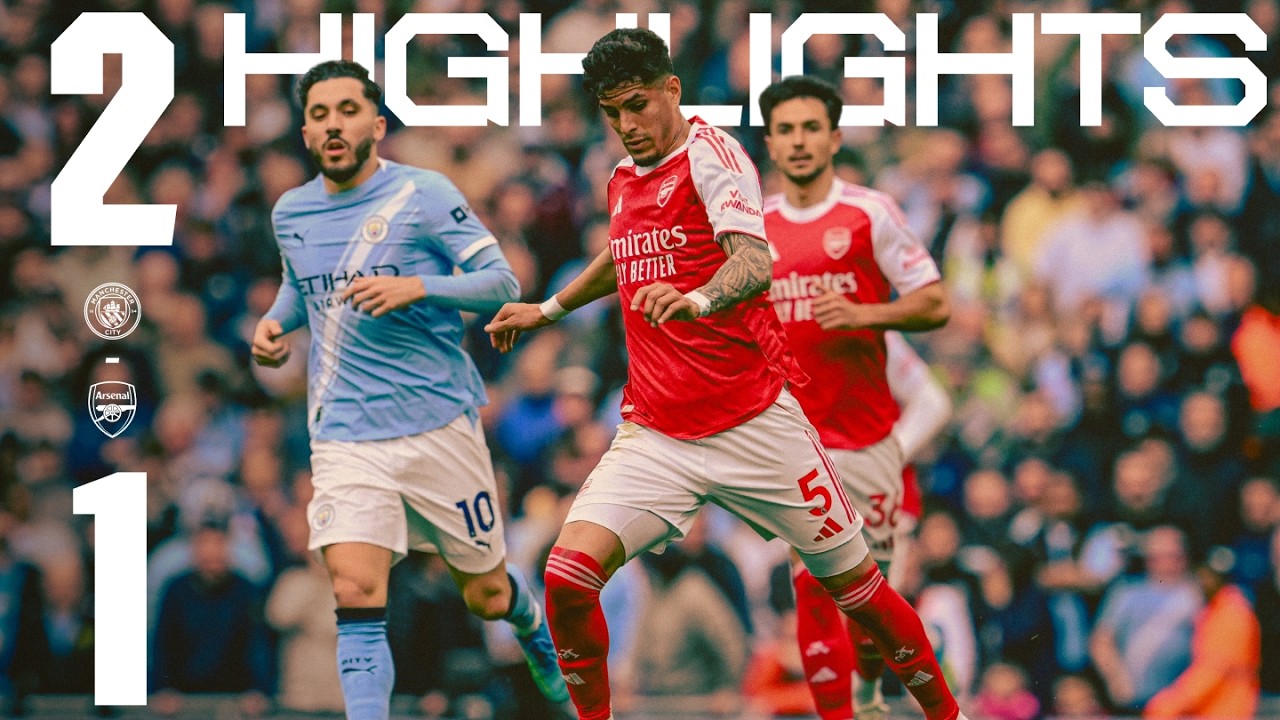 Man City Edges Out Arsenal 2-1 | Premier League Highlights ⚽