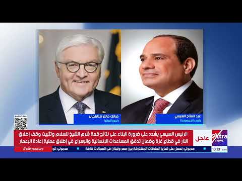 الرئيس السيسي يستقبل فرانك فالتر شتاينماير رئيس ألمانيا الاتحادية