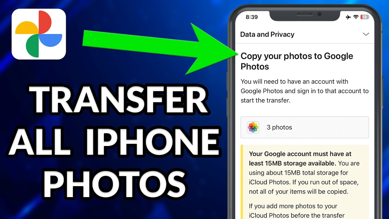 How To Transfer All iPhone Photos To Google Photos