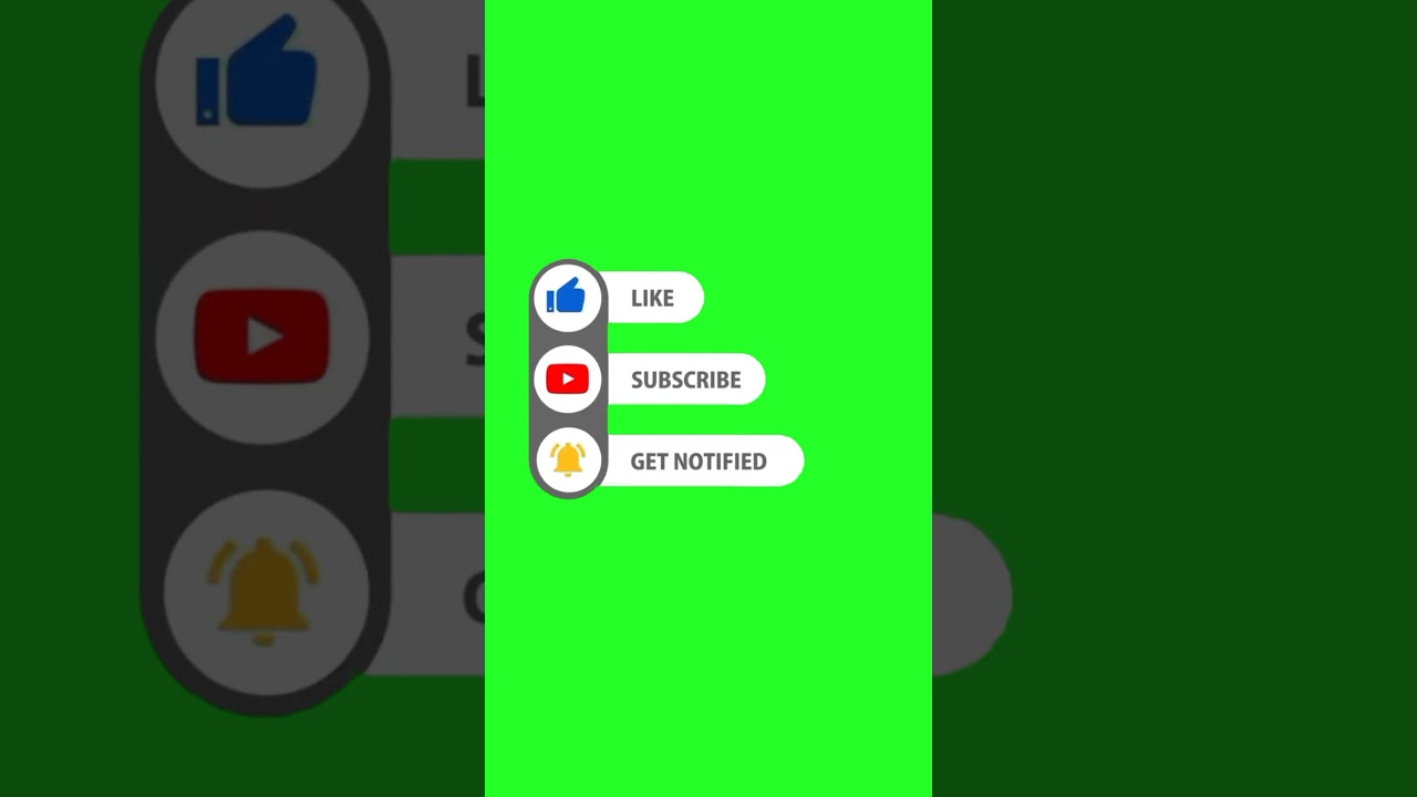 Green screen animated subscribe button - free download