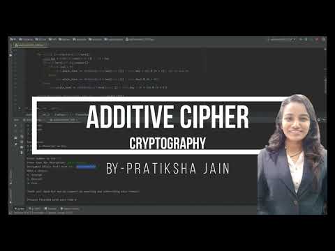 Additive Cipher Cryptography example and Python code | Shift Cipher | Pratiksha Jain