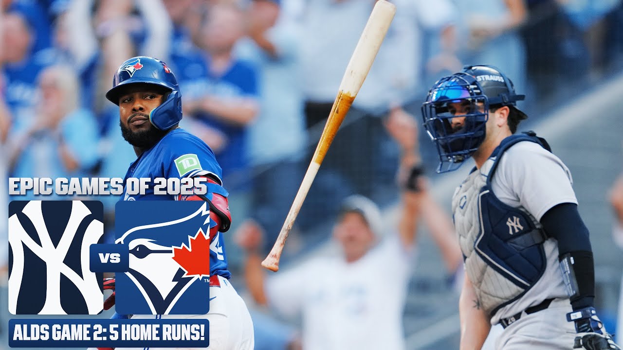 Blue Jays Hit 5 Homers in ALDS Game 2 Win vs Yankees ⚾