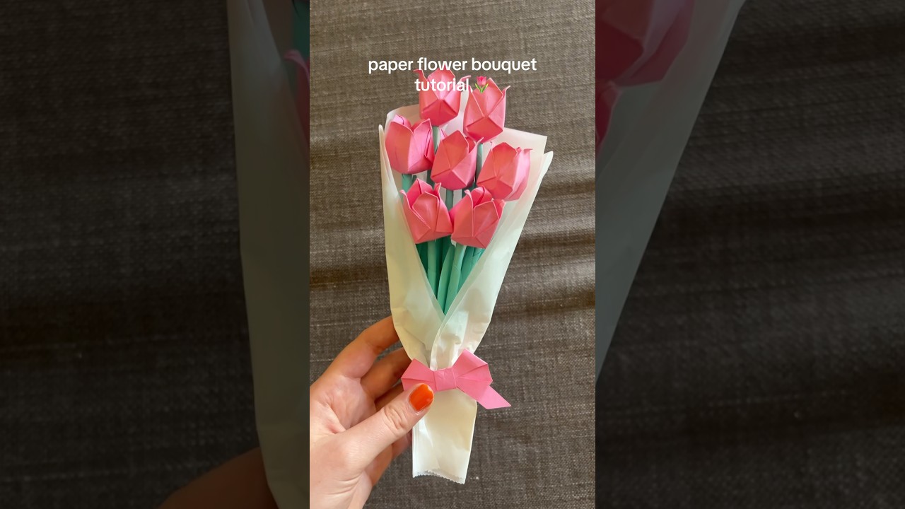 DIY Paper Tulip Bouquet for Mother’s Day 🌸