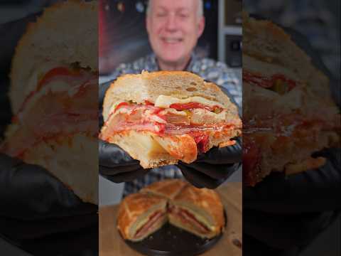 Full Melt Mode Gooey Garlicky Griddled Sandwich Pizza!🍕🥪 #shorts #sandwich #pizza #italianfood