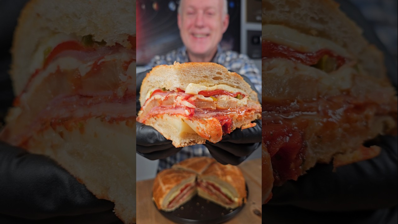 Ultimate Gooey Garlic Griddled Sandwich Pizza 🍕 | Full Melt Mode! #shorts
