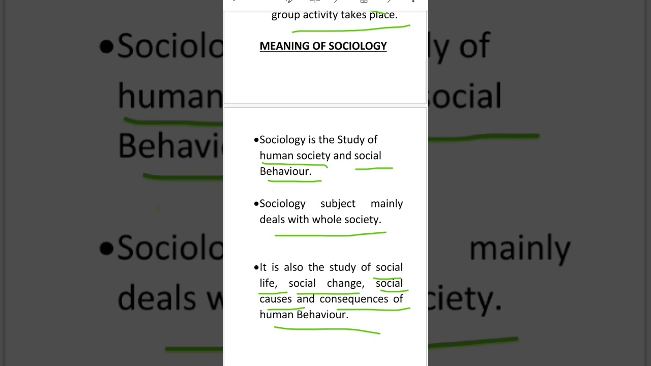 Understanding the Meaning of Sociology