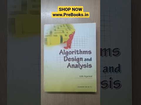 Algorithms Design And Analysis by Udit Agarwal SHOP NOW: www.PreBooks.in #viral #shorts #prebooks