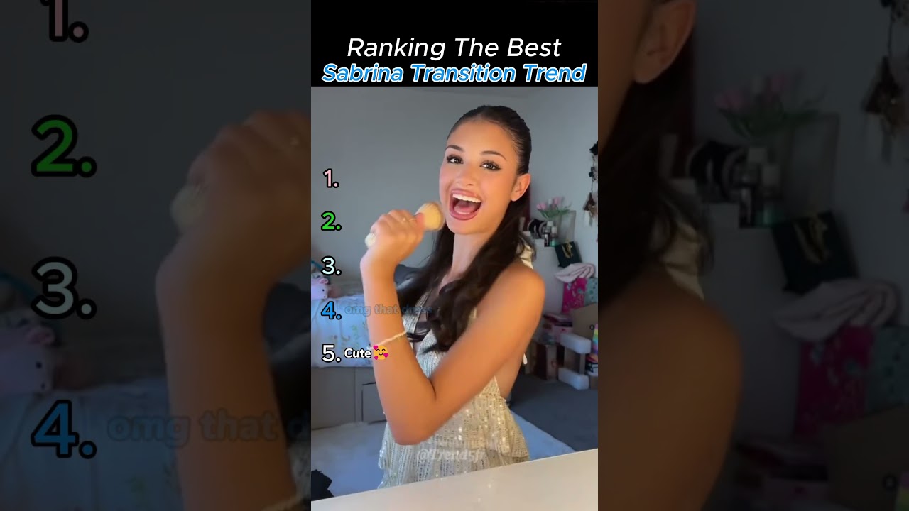 Ranking the Best Sabrina Transition Trend #makeup  #shorts
