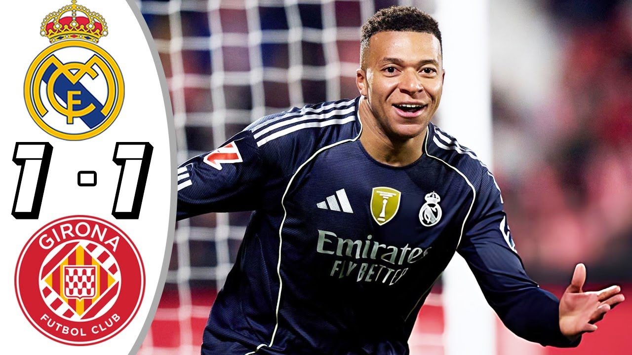 Real Madrid vs Girona 1-1 Highlights & Goals (2025)