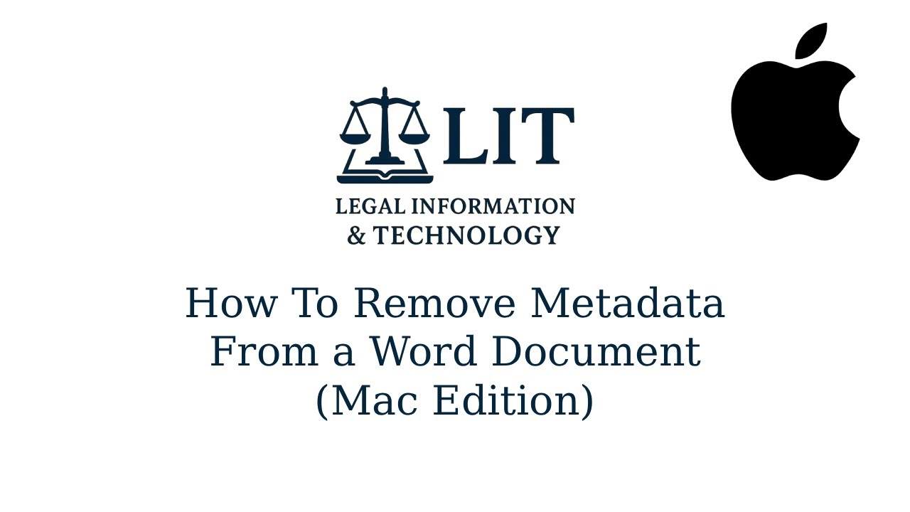 Remove Metadata from Word Docs on Mac 📝