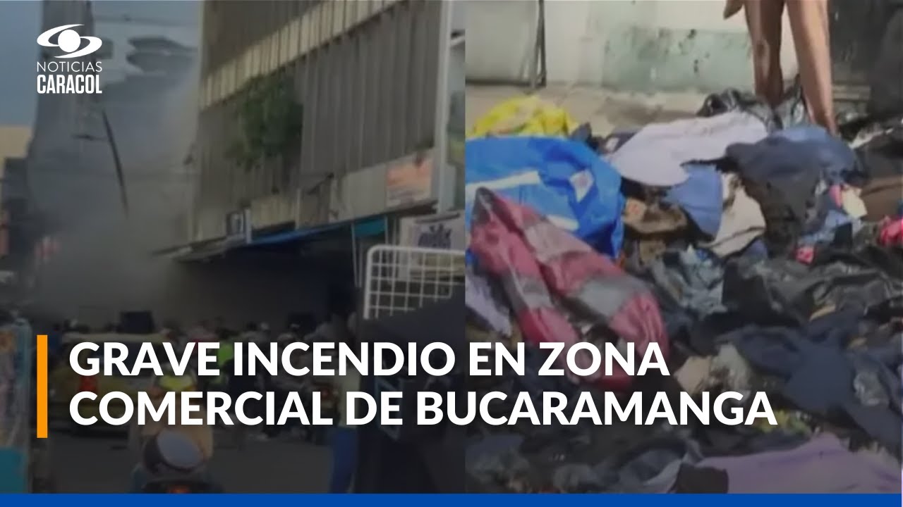 Incendio en Bucaramanga afecta comercio y Navidad 🎄